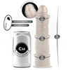 Dildo de silicona con luces, vibración y control remoto 20,5 cm