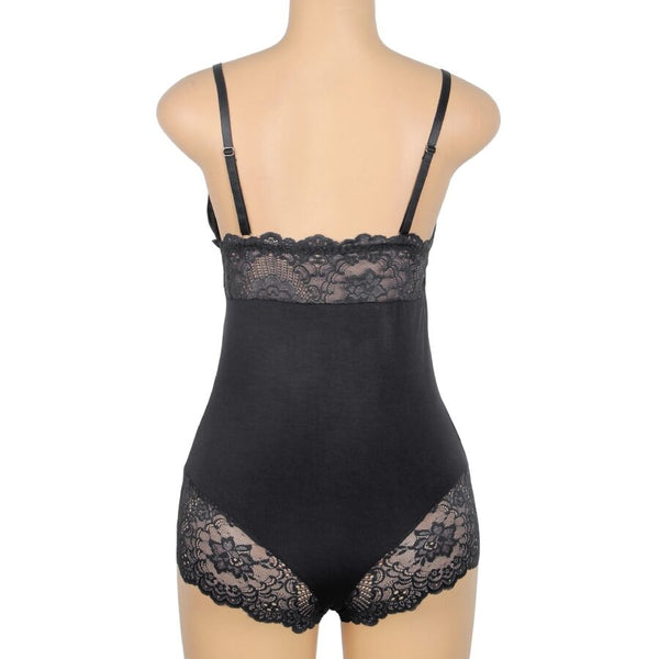 Subblime teddy detalle encaje floral negro s m