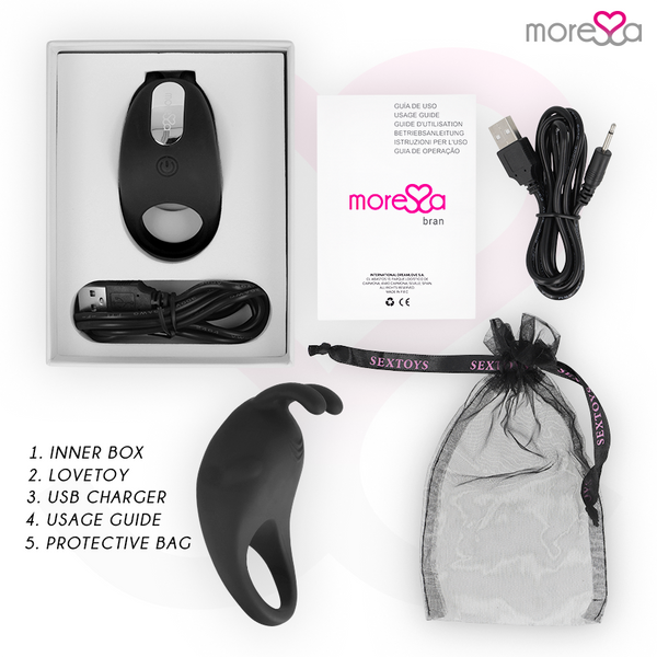 Moressa brad premium silicone recargable negro