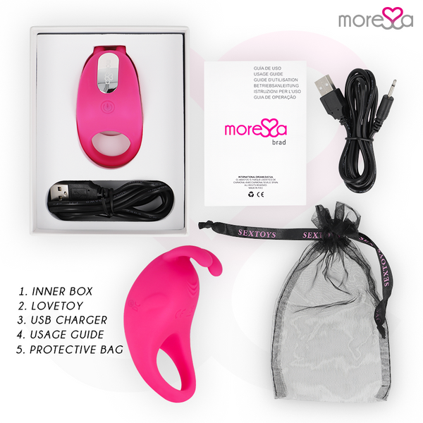 Moressa brad premium silicone recargable rosa