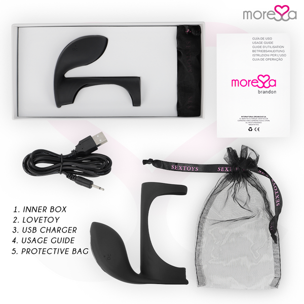 Brandon potente anillo vibrador con funda de engrosamiento masculino