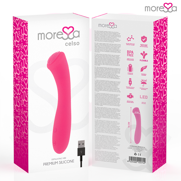 Moressa celso masajeador duo Punto G y suero pelvico premium silicone recargable