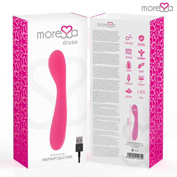Moressa druso masajeador duo Punto G y suero pelvico premium silicone recargable