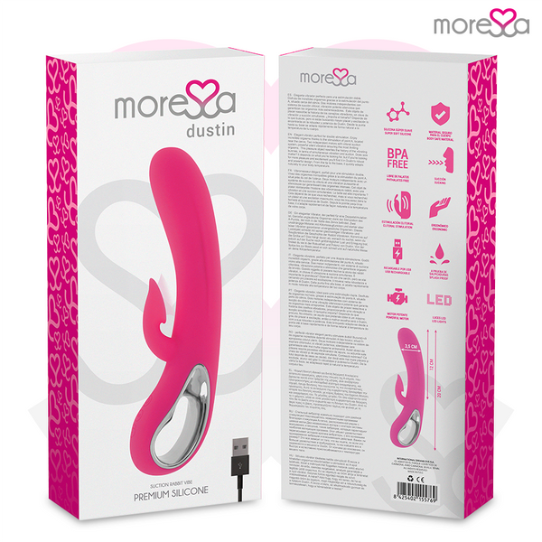Dustin succionador clitorial y potente vibración premium silicone recargable
