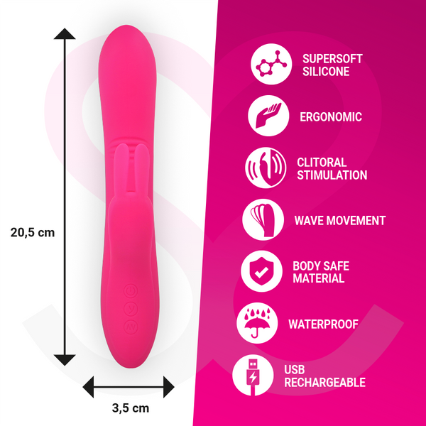 Moressa ethan efecto wave mas potente vibración premium silicone recargable