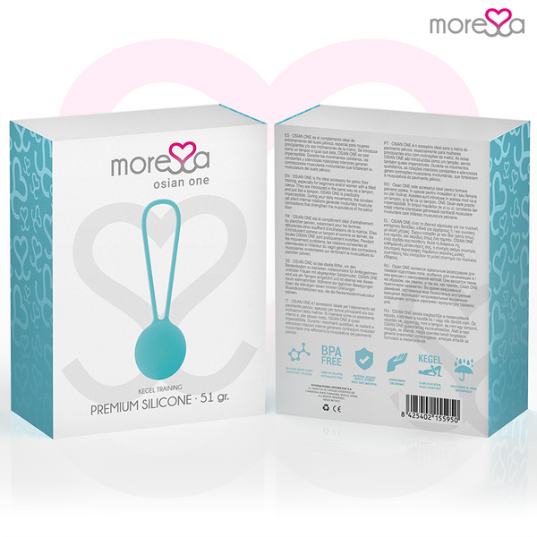 Moressa osian one entrenamiento suelo pelvico 51gr premium silicona turquesa