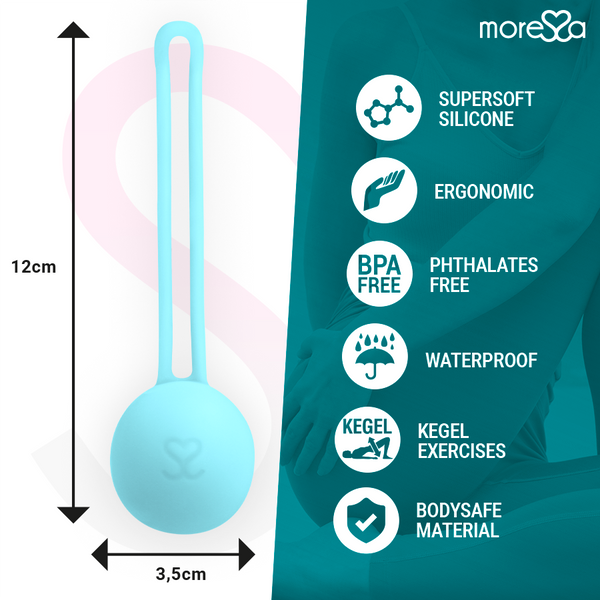 Moressa osian one entrenamiento suelo pelvico 51gr premium silicona turquesa