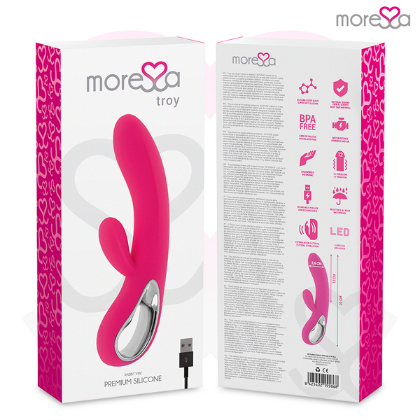Moressa troy masajeador Punto G y clítoris premium silicone recargable