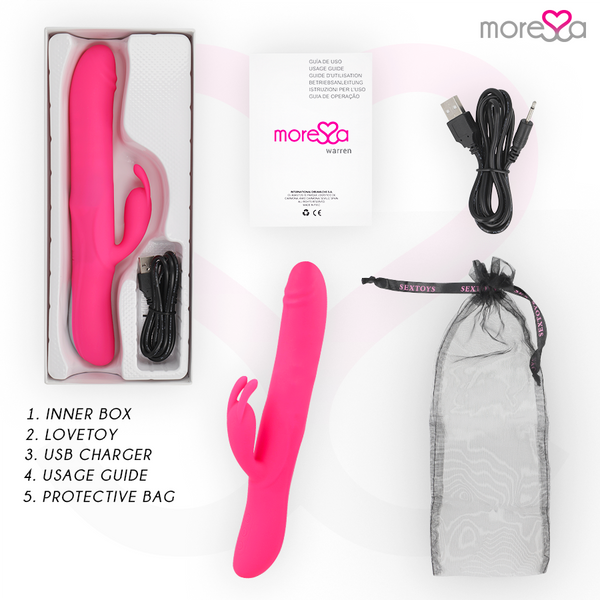 Moressa warren impulsor oscilante y potente vibración premium silicona recargable