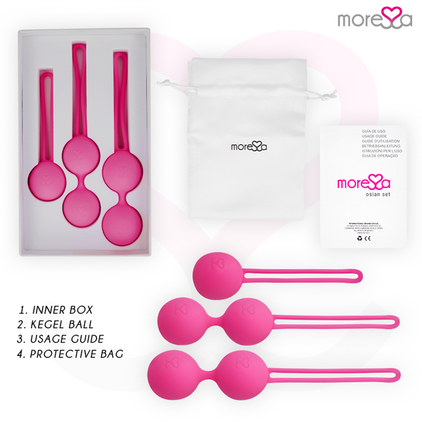 Moressa osian set premium silicona rosa (osian one 51 g osian two 101 g osian three 85 g)
