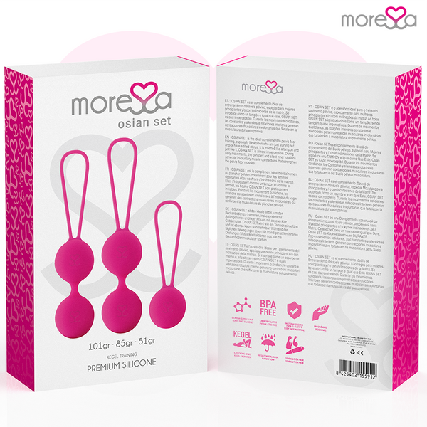 Moressa osian set premium silicona rosa (osian one 51 g osian two 101 g osian three 85 g)