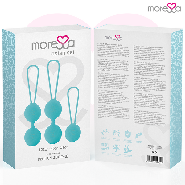 Moressa osian set osian one 51 gr osian two 101 gr osian three 85 gr premium silicona turquesa