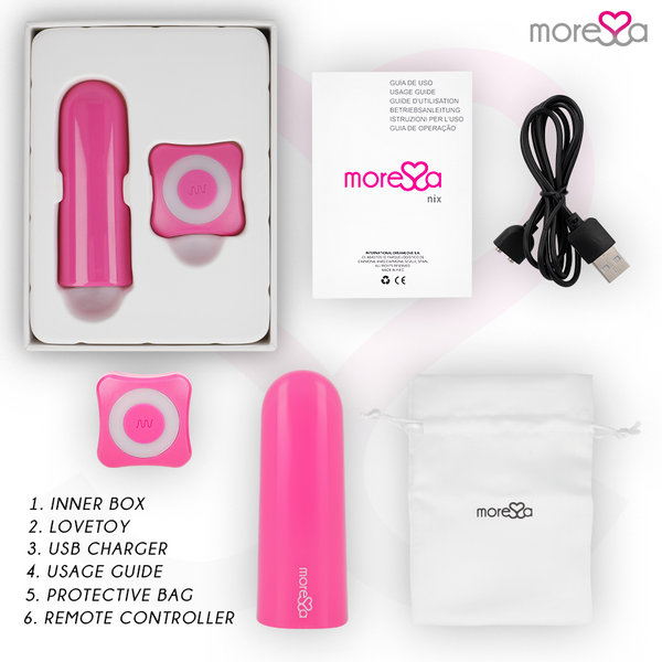 Nix potente vibrador multi juegos control remoto rosa