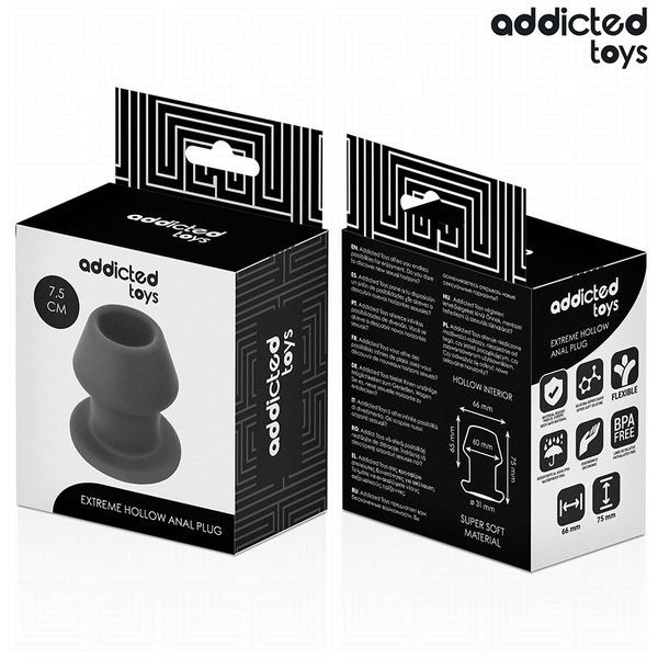 Addicted plug anal hueco extrem silicona talla s 7 5 cm