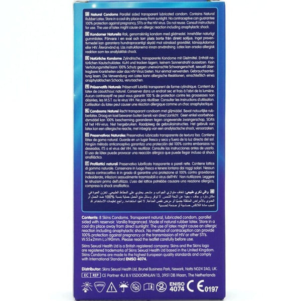 Skins natural preservativos premium pack 8