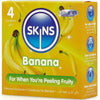 Skins preservativos premium sabor plátano pack 4