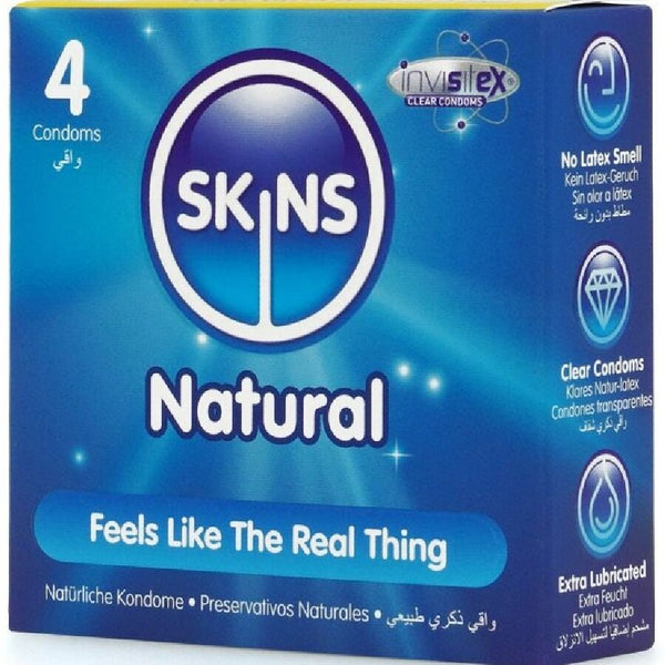 Skins natural preservativos premium pack 4