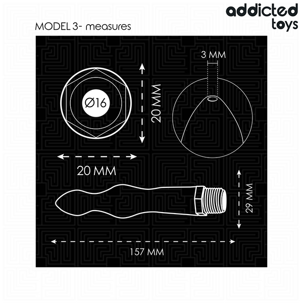 Addicted limpiador anal con adaptador universal modelo 3