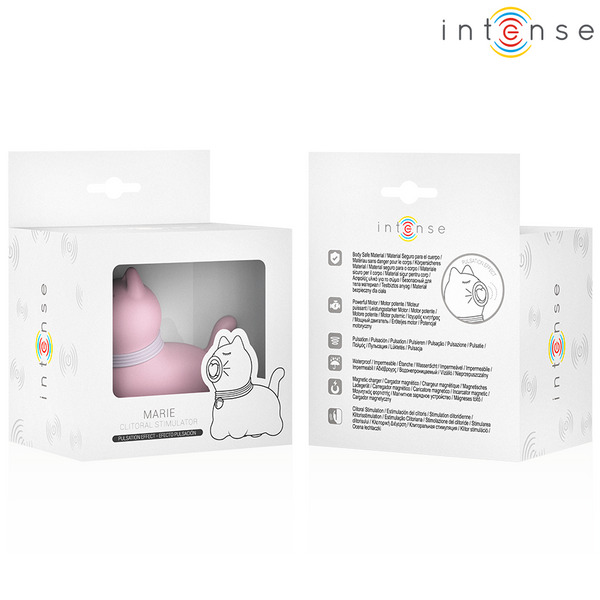 Marie estimulador con lengua efecto pulsación rosa