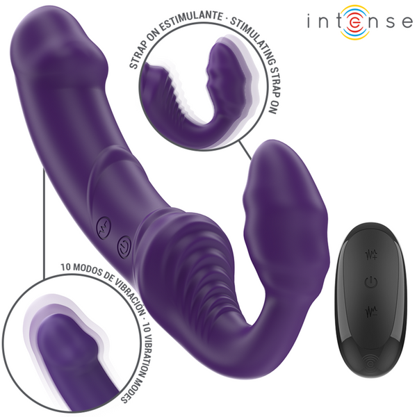 Jill vibrador doble 20 cm violeta control remoto