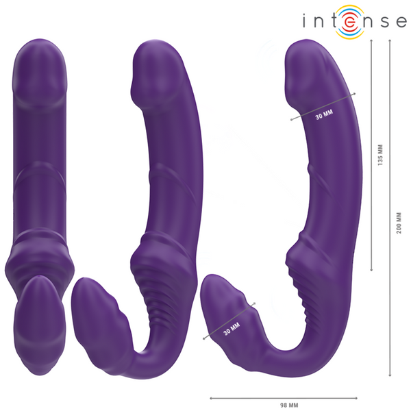 Jill vibrador doble 20 cm violeta control remoto