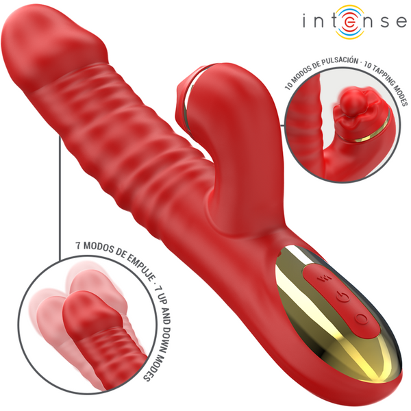 Intense thalia vibración y empuje y estimulación rojo