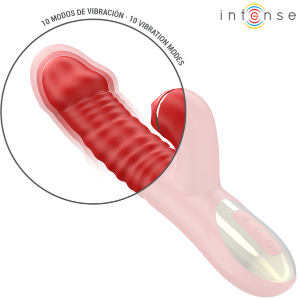 Intense thalia vibración y empuje y estimulación rojo