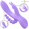 Miko triple vibrador rabbit y estimulador y anal 7 vibraciones morado