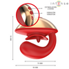 Mariah vibrador y estimulador en forma de u 10 vibraciones rojo
