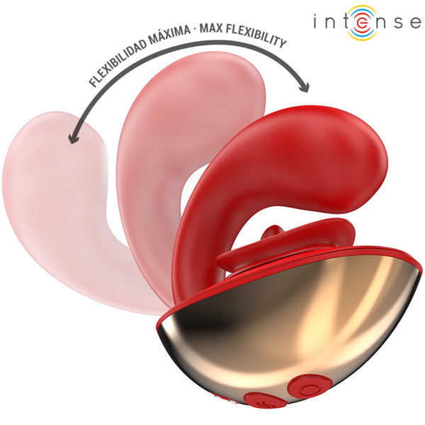 Mariah vibrador y estimulador en forma de u 10 vibraciones rojo
