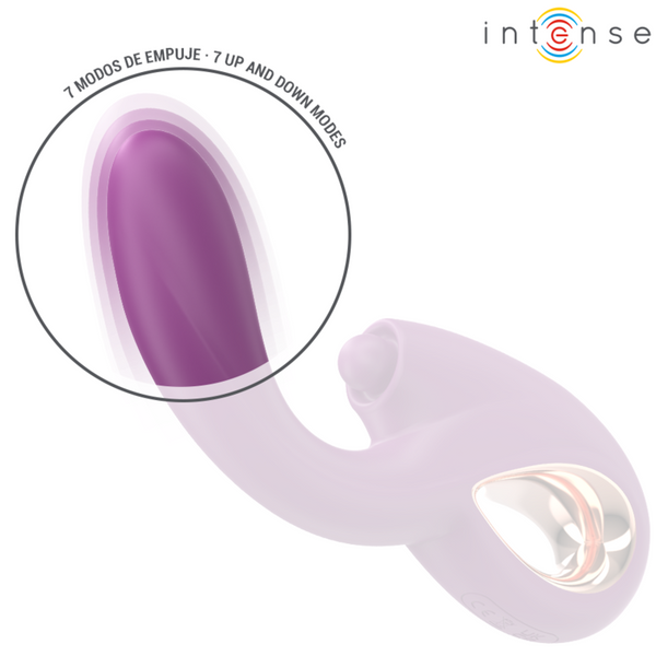 Lali vibrador Punto G multifunción estimulación y empuje y vibración morado