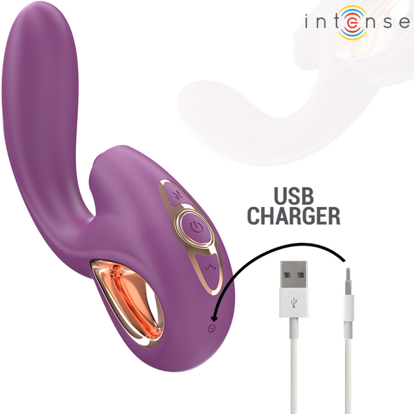 Lali vibrador Punto G multifunción estimulación y empuje y vibración morado