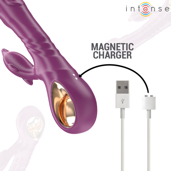 Halle vibrador multifunción con lengua estimuladora en forma de delfín morado