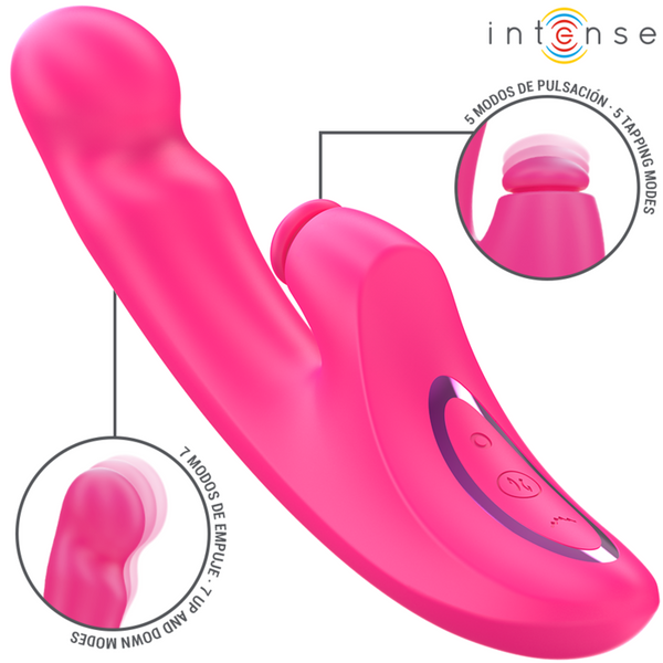 Emi vibrador 13 5 cm multifunción 3 en 1 10 vibraciones rosa