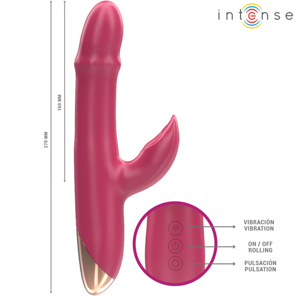 Chloe vibrador multifunción 3 en 1 rojo