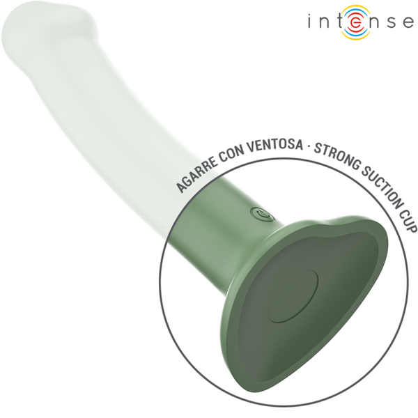 Becca vibrador con ventosa 10 vibraciones verde control remoto
