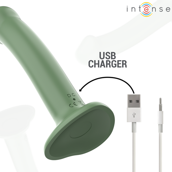Becca vibrador con ventosa 10 vibraciones verde control remoto