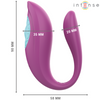 Annie estimulador y vibrador forma de u morado control remoto