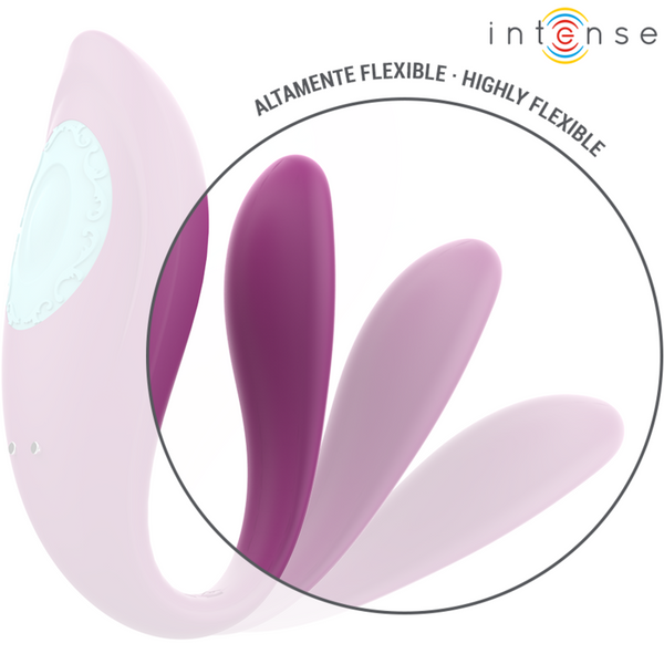 Annie estimulador y vibrador forma de u morado control remoto
