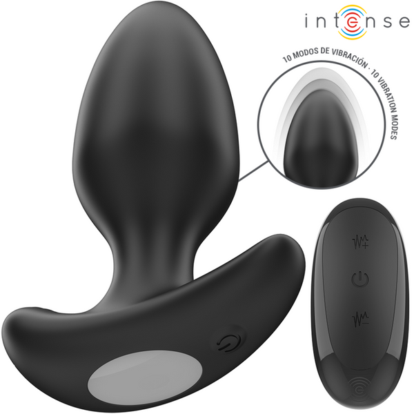 Intense joey plug anal 10 vibraciones negro control remoto