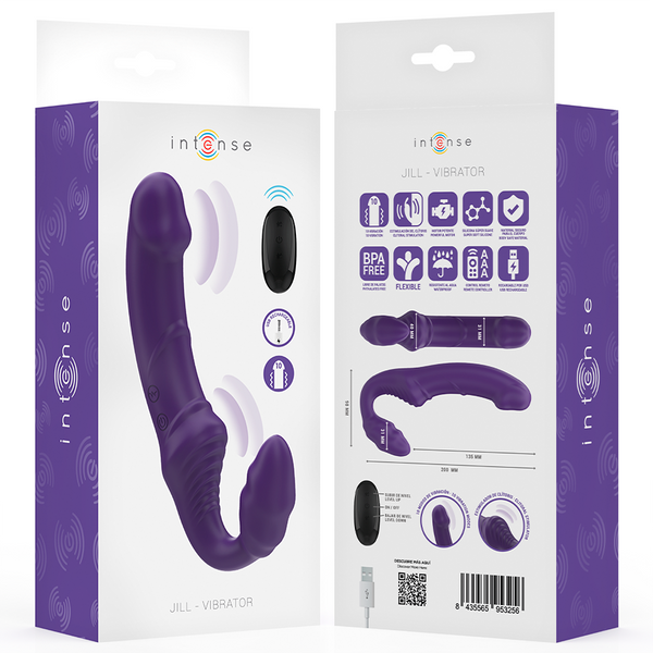 Jill vibrador doble 20 cm violeta control remoto