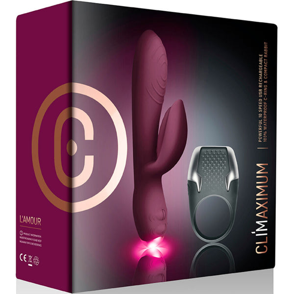 Lamour kit vibrador rabbit con anillo pene led