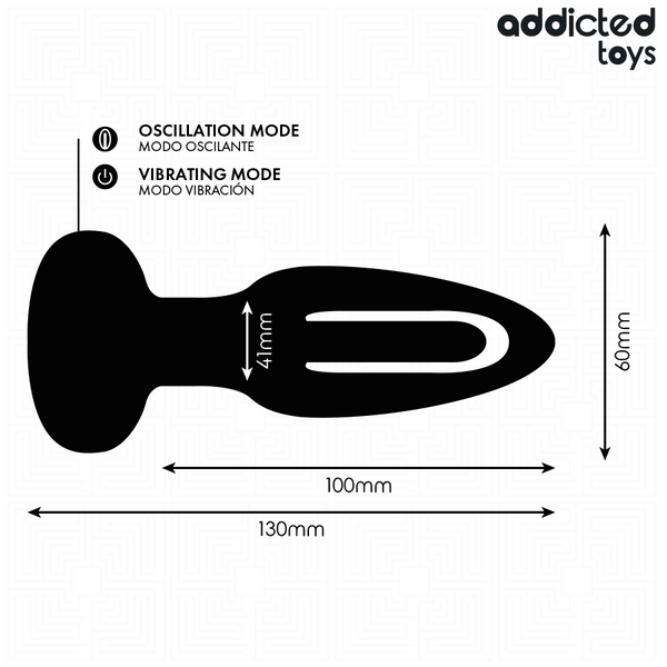 Vibradora y control remoto plug anal con lengua