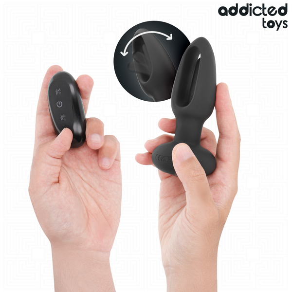 Vibradora y control remoto plug anal con lengua