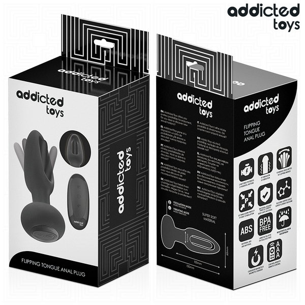 Vibradora y control remoto plug anal con lengua