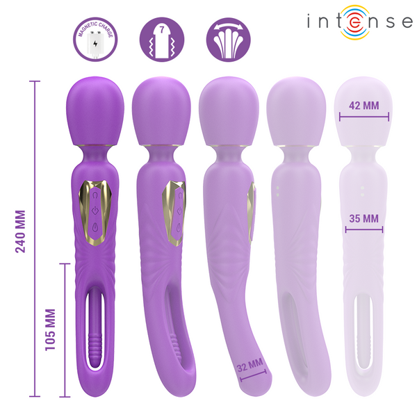 Christy vibrador wand con lengua giratoria