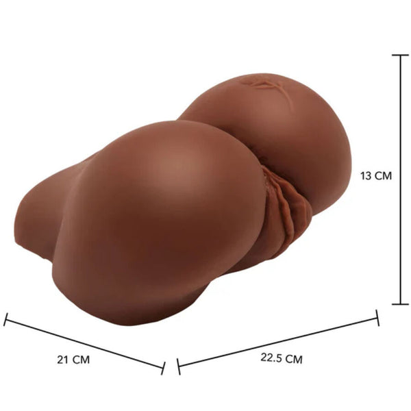 Big ass masturbador realista con vibrador marrón