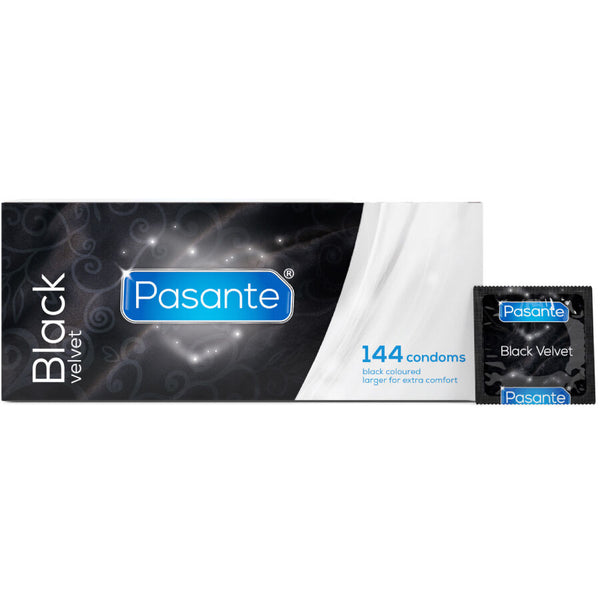 Pasante black velvet preservativos caja 144 unidades