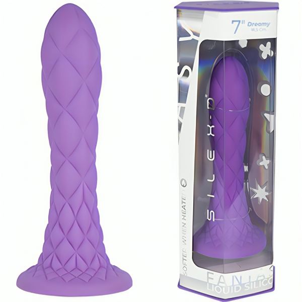 Silexd dreamy dildo fantasy silicona liquida termoreactivo fucsia 18.5 cm