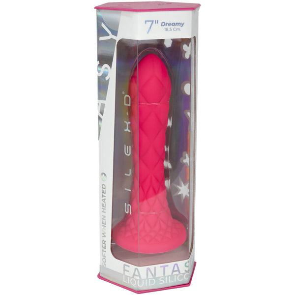Silexd dreamy dildo fantasy silicona liquida termoreactivo fucsia 18.5 cm